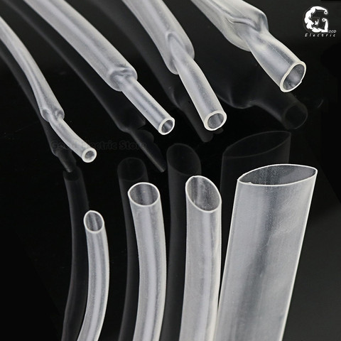 Tube thermorétractable Transparent, kits de fil d'emballage, 1mm 1.5mm 2mm 2.5mm 3mm 3.5mm 4mm 5mm 6mm 8mm ► Photo 1/1