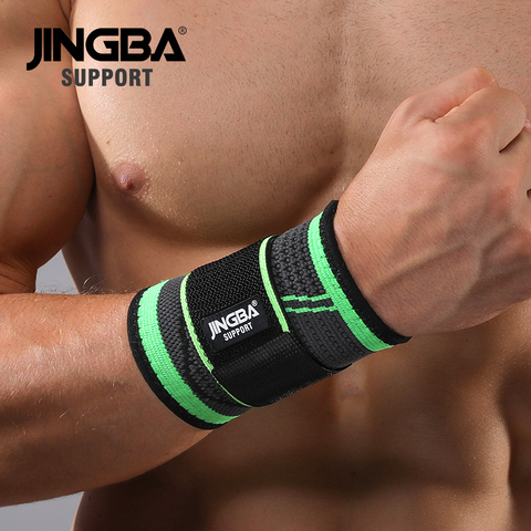 JINGBA-SUPPORT de poignet en Nylon, équipement de protection pour hommes, Badminton, soutien de poignet, haltérophilie ► Photo 1/6