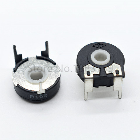 Potentiomètre 5 pièces PT15 1K 2K 5K 10K 20K 50K 100K 500K trou elliptique résistance réglable horizontale ► Photo 1/6