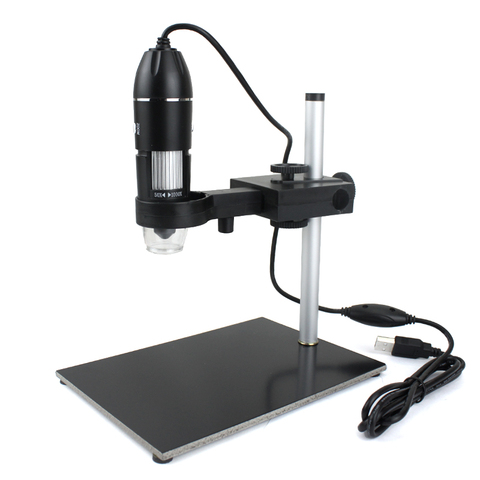 Microscope numérique professionnel USB 1000X 1600X 8 LEDs, Microscope électronique Endoscope Zoom caméra loupe + support de levage 2mp ► Photo 1/6