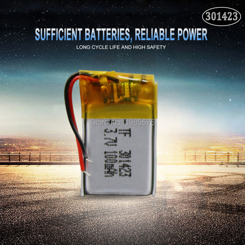 Batterie au lithium polymère, rechargeable, li-po, li-ion, 3.7v, 100mAh, 301423, 031423 ► Photo 1/4