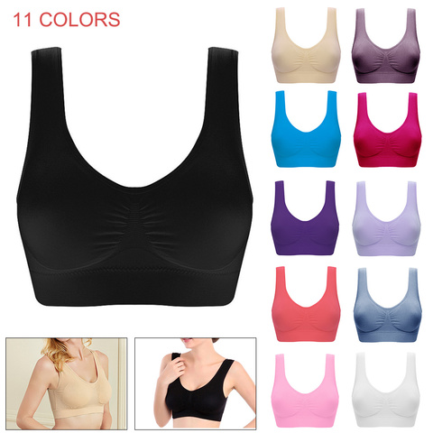 2022 Soutien-gorge Sexy Femmes Fitness Sans Couture Soutien-Gorge Rembourré Sec Rapide Push Up Couleur Naturelle Soutien Respirant sans couture Soutien-Gorge en coton mélangé ► Photo 1/6