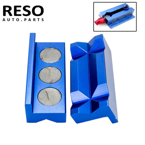 RESO – Inserts de protection de mâchoire d'étau en aluminium pour raccords, longueur d'adaptateur 4 