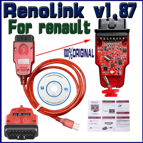 Renolink V1.87 codage de clé de tableau de bord UCH, fonction de réinitialisation de l'ecu ► Photo 1/6