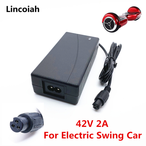Chargeur adaptateur électrique noir 42V 2A, prise US ou EU, pour 2 roues, Scooter à auto-équilibrage, pour Hoverboard, Unic ► Photo 1/5