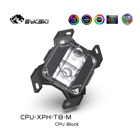 Bykski CPU bloc d'eau utilisation pour AMD RYZEN3000 AM3/AM3 +/AM4 X570 prise de carte mère/lumière rvb prend en charge la connexion à la carte mère ► Photo 1/6