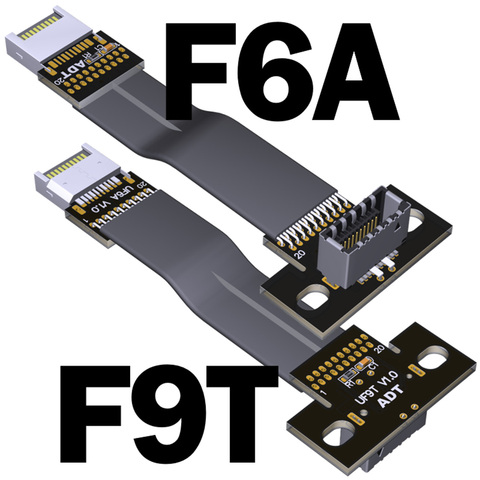 Adt-link USB3.1 GEN2 type-e à type-e rallonge interne USB 3.1 E Type mâle à femelle câble w trous de vis pour carte mère ► Photo 1/6