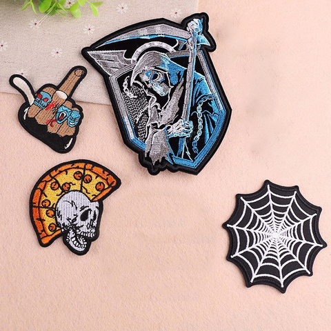 PGY – autocollants en tissu, badges de mort Punk, vent, crâne de faucon, bricolage, points de broderie en tricot, réparation, veste, décoration de manteau ► Photo 1/5