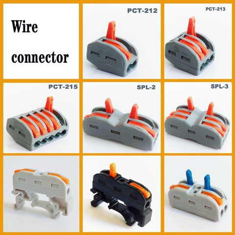 Connecteur de fils, connecteur d'alimentation rapide étanche, bornier de fils, bornes PCT-212 PCT-213, nouveau connecteur électrique rechargeable ► Photo 1/6