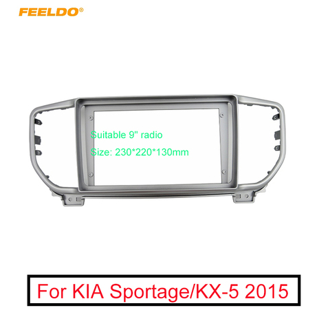 FEELDO – adaptateur de cadre Fascia pour KIA Sportage/KX-5, Kit de montage de tableau de bord, Audio stéréo, grand écran 9 pouces, 2din ► Photo 1/1