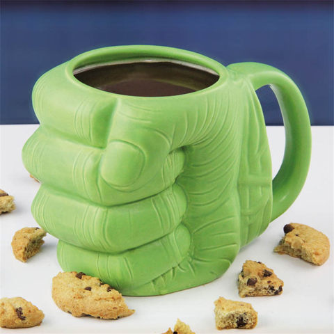 Tasse en céramique Hulk poing vert créatif pour café thé lait tasses Anime porcelaine tasse à boire, ménage nécessités quotidiennes cadeaux pour enfants ► Photo 1/6