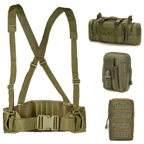 Ceinture Molle tactique armée militaire spéciale 1000D ceinture en Nylon ceinture de Combat pratique pour hommes EAS en forme de H doux rembourré réglable ► Photo 1/6