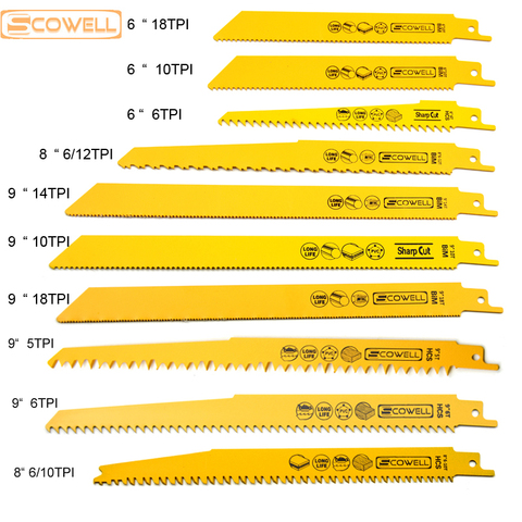 30% off 5 pièces/sac Sabre lames de scie pour bois coupe métal démolition lame 6,8,9 