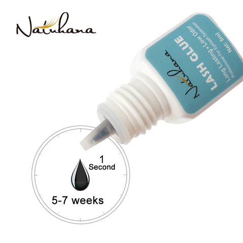 NATUHANA-colle adhésive pour extensions de cils, 5ml 1 seconde, séchage rapide, colle adhésive pour faux-cils en vison, faible odeur, 5-7 semaines ► Photo 1/6