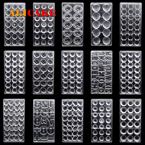 ALICAKE - Moule chocolat polycarbonate 3D pour pâtisserie Moule en plastique de barre de chocolat 3D forme de Polycarbonate pour des moules de BonBon de chocolat ► Photo 1/6