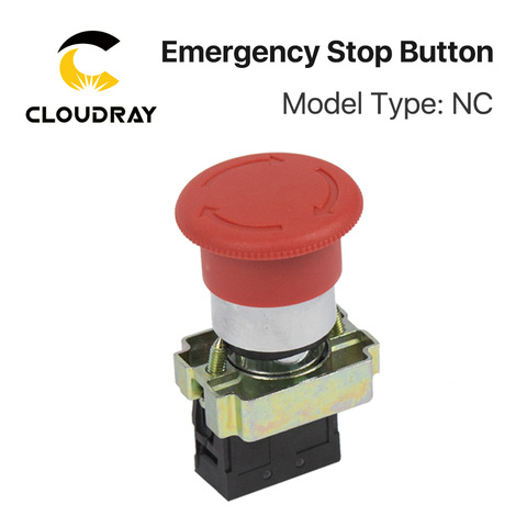 Cloudray-Machine de découpe et gravure avec Laser CO2 d'urgence bouton d'arrêt NC ► Photo 1/4