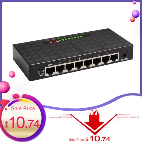 Commutateur intelligent Ethernet Gigabit, 5/8/16 Ports, 10/100/1000Mbps, Lan, haute Performance ► Photo 1/6