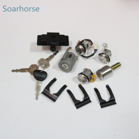 Soarhorse-boîte à gants, kit de verrouillage de porte cylindre et clé pour Mitsubishi Pajero montero MK2 2nd V32, 4G54, allumage de voiture ► Photo 1/3