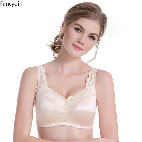 Soutien-gorge en dentelle avec poche pour femmes, sous-vêtements Post-mastectomie, poche contre le Cancer du sein, Lingerie féminine, rose ► Photo 1/6