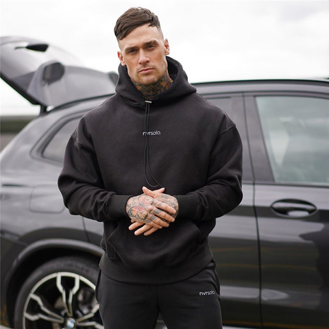 2022 hommes gymnases sweats à capuche Fitness musculation nouvelle mode sweat-shirt pull vêtements de sport homme entraînement à capuche veste vêtements ► Photo 1/6