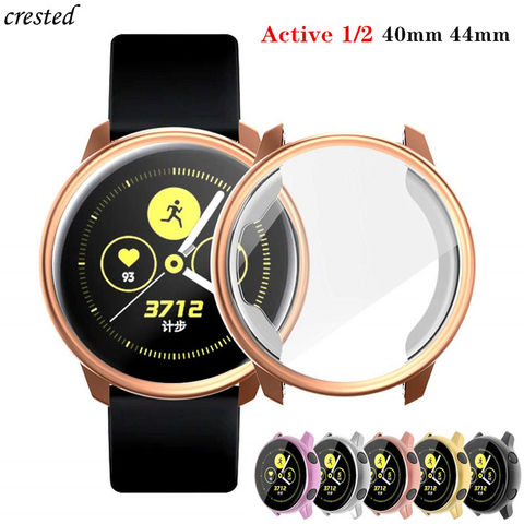 Coque pour Samsung Galaxy watch active2 40 44mm souple tout autour housse de pare-chocs en TPU + protection d'écran Galaxy watch Active 2 44mm 40mm ► Photo 1/6