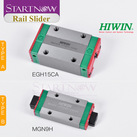 Startwnow – bloc coulissant de guidage linéaire d'origine Taiwan HIWIN EGH15CA MGN9H QEH20CA HGW25CC pour Machine de gravure Laser CO2 ► Photo 1/6