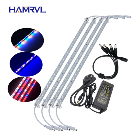 DC12V 0.5 m 5630 Led bar bande rigide IP68 Étanche LED Élèvent la culture des plantes Rouge Bleu 5:1, 3:1 pour Aquarium à effet de serre Hydroponique ► Photo 1/6