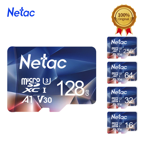 Carte mémoire Netac 32GB 16GB 64GB 128GB 256GB 512GB classe 10 carte Micro SD carte TF Mini carte SD pour téléphone ► Photo 1/6