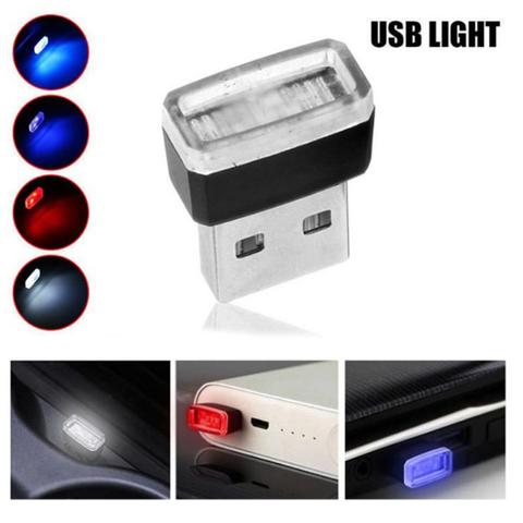 Lumières d'ambiance LED de voiture, 5 pièces d'éclairage USB
