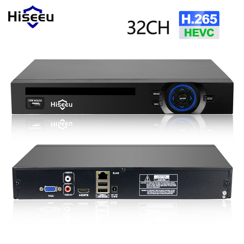 Hiseeu 2HDD 25CH 5MP 32CH 1080 p 8CH 4 k DE VIDÉOSURVEILLANCE H.264/H.265 NVR DVR Enregistreur Vidéo Réseau Onvif 2.0 pour Caméra IP 2 SATA XMEYE P2P ► Photo 1/6