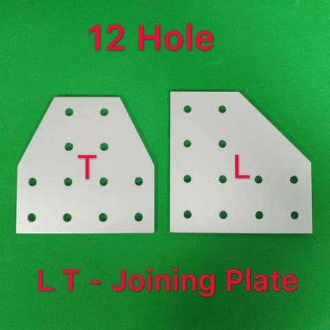 Plaque de jonction 12 trous 2040 3060 4080 4590, plaque de raccordement, support d'angle, panneau de jonction pour profils en Aluminium ► Photo 1/3