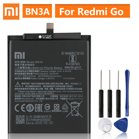 Batterie de remplacement d'origine BN3A pour Xiaomi Redmi Go batterie de téléphone d'origine 3000mAh ► Photo 1/6