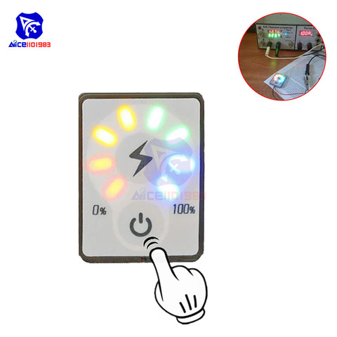 Diymore – Module indicateur de capacité de batterie au Lithium, 2S 3S 4s 5s 6S 7S, 7.4V à 24V, testeur de batterie li-po, affichage LED, interrupteur tactile ► Photo 1/6