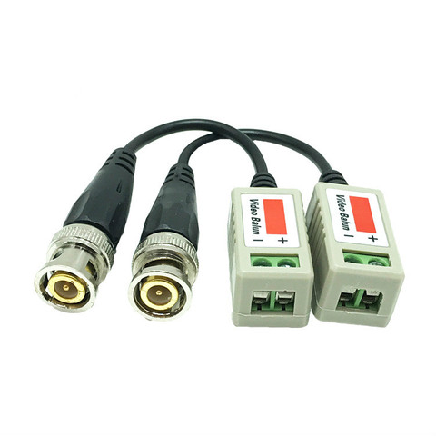 2 pièces (1 paires) AHD/CVI/TVI torsadées BNC CCTV vidéo Balun émetteurs-récepteurs passifs UTP Balun BNC Cat5 CCTV UTP vidéo Balun ► Photo 1/5