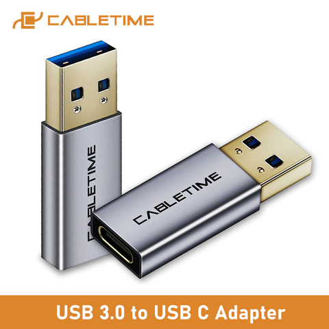Adaptateur CABLETIME Type C USB C vers USB3.0 A convertisseur de charge et de synchronisation OTG mâle pour téléphones portables tablettes portables C012 ► Photo 1/6