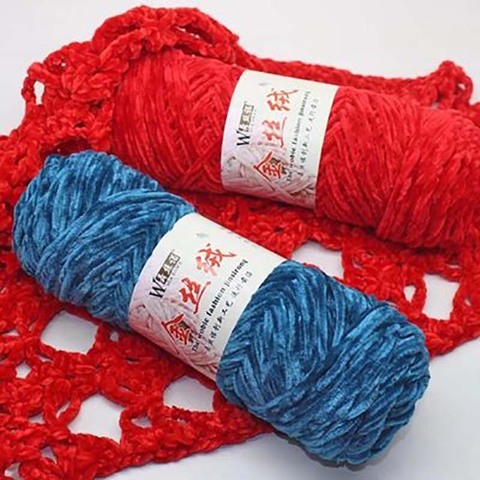 Fil de velours épais en Chenille, 1 pièce = 100g, fil doux au crochet pour bébé, fil à tricoter, écharpe, tricot à la main, bricolage, vente, CMX0006 ► Photo 1/6