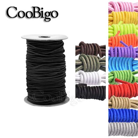 Bande élastique colorée de 5 mètres (5.5 yards) 3mm, corde élastique ronde, ligne élastique, accessoires de couture pour bricolage ► Photo 1/6