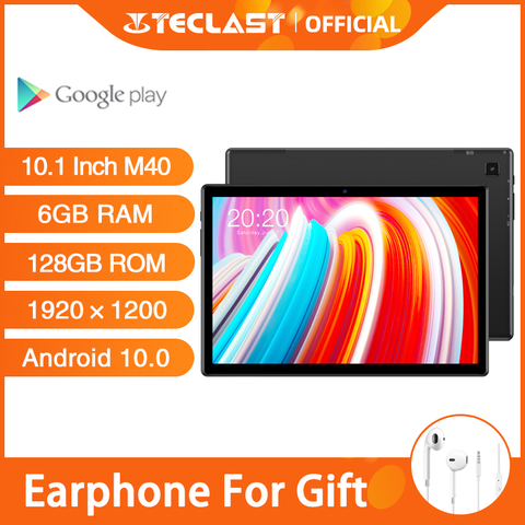 Plus récent 10.1 pouces tablette Teclast M40 Android 10.0 6GB RAM 128GB ROM Mali-G52 3EE GPU 8MP caméra Bluetooth 5.0 4G appel téléphonique WiFi ► Photo 1/6