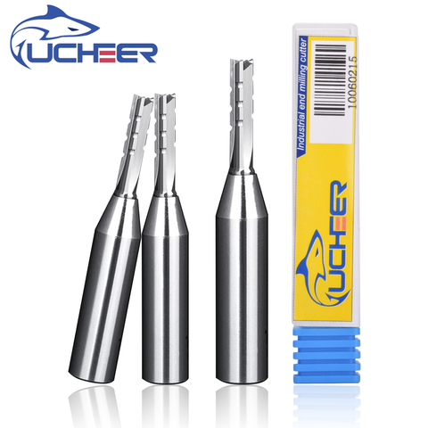 UCHEER – 3 cannelures 6/8/10mm 1/2 tige de routeur pour le travail du bois, rainure droite en spirale TCT, outils de sculpture ► Photo 1/6