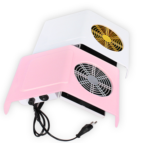 40W rose ou blanc ongles collecteur de poussière ongles aspiration ventilateur ongles poussière aspirateur Machine avec 2 poussière collecte sac Salon outils ► Photo 1/6