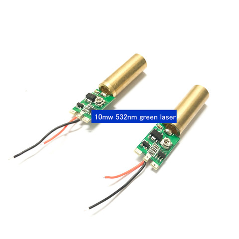 8mm diamètre 10mw 532nm vert laser module tête cc 3V 4.2V Laser désignation pointeur laser vue ► Photo 1/2