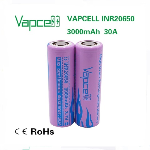 VapCell – batterie rechargeable li-lon 3000 V, 20650 mah, 30a, 3.7 HG6, INR20650 ► Photo 1/5