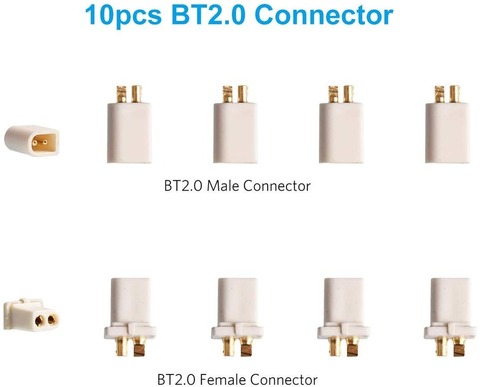 BETAFPV 10 pièces BT2.0 ensemble de connecteurs mâle femelle 1.0 connecteur banane pour BT2.0 connecteur FPV 1S Whoop Drone ► Photo 1/4