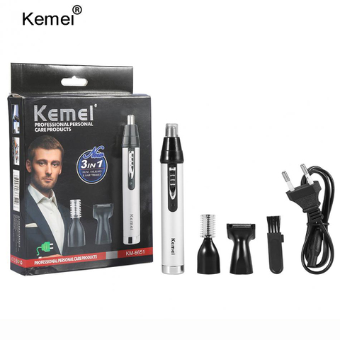 3 en 1 électrique nez oreille tondeuse Rechargeable rasoir hommes épilation nez et oreille rasoir de sourcils sûr Clipper pour hommes livraison directe ► Photo 1/6