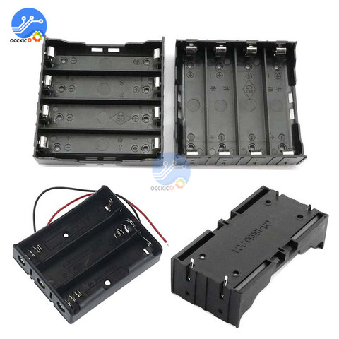 18650 support de batterie 1X 2X 3X 4X fente 18650 housse de batterie portative conteneur batterie boîte de rangement 1 2 3 4 fente avec broche ou fil ► Photo 1/6