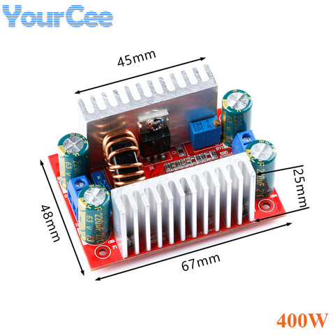 Convertisseur élévateur de tension 400W 15a, courant Constant CC CV, Module de pilote, chargeur 8.5-50V à 10-60V ► Photo 1/5