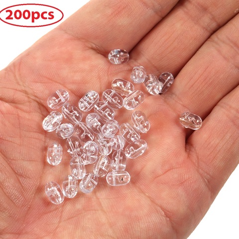 200 pièces perles de pêche dur clair perles ensembles leurres de pêche dur leurres accessoires de poisson Pesca Transparent Double croix trou perles ► Photo 1/6