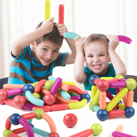 Jouets de barre magnétique Variable pour enfants jouets de bricolage de boule magnétique colorée 36-64 pièces ► Photo 1/1