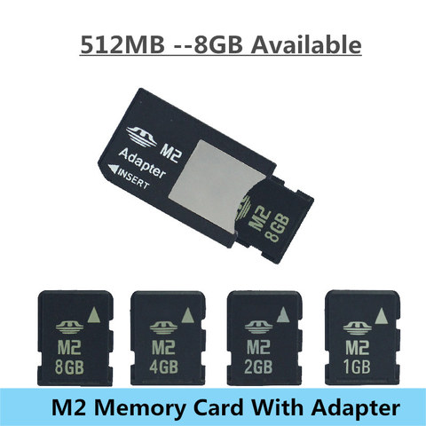 Carte mémoire Micro M2 MS Stick Pro Duo pour téléphone et appareil photo, avec adaptateur, capacité de 1, 2, 4, 8 Go, ► Photo 1/6
