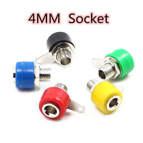 Adaptateur pour prise banane, 4mm, 10 pièces, poste de fixation, prise banane, rouge, vert, jaune, noir, bleu ► Photo 1/5